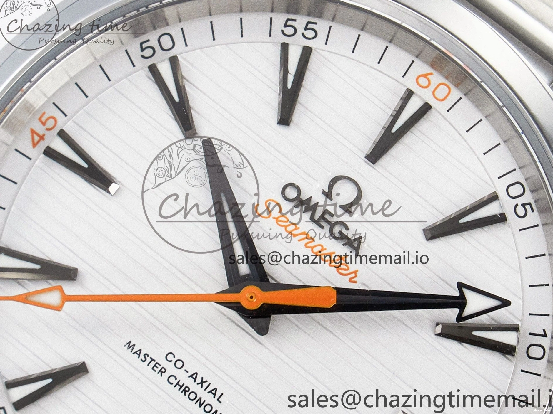 0302 ModernLook Aqua Terra 150M Master Chronometers VSF 1:1 Best Edition White Dial Orange Hand on SS Bracelet A8900 Super Clone 7650